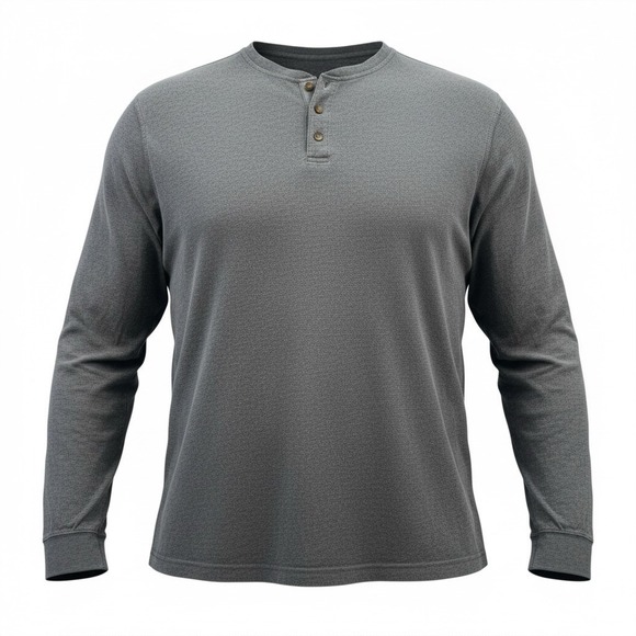 L.L. Bean Other - LL Bean Henley Shirt‎ Mens XXL Tall Gray Preppy Long Sleeve Classic Capsule